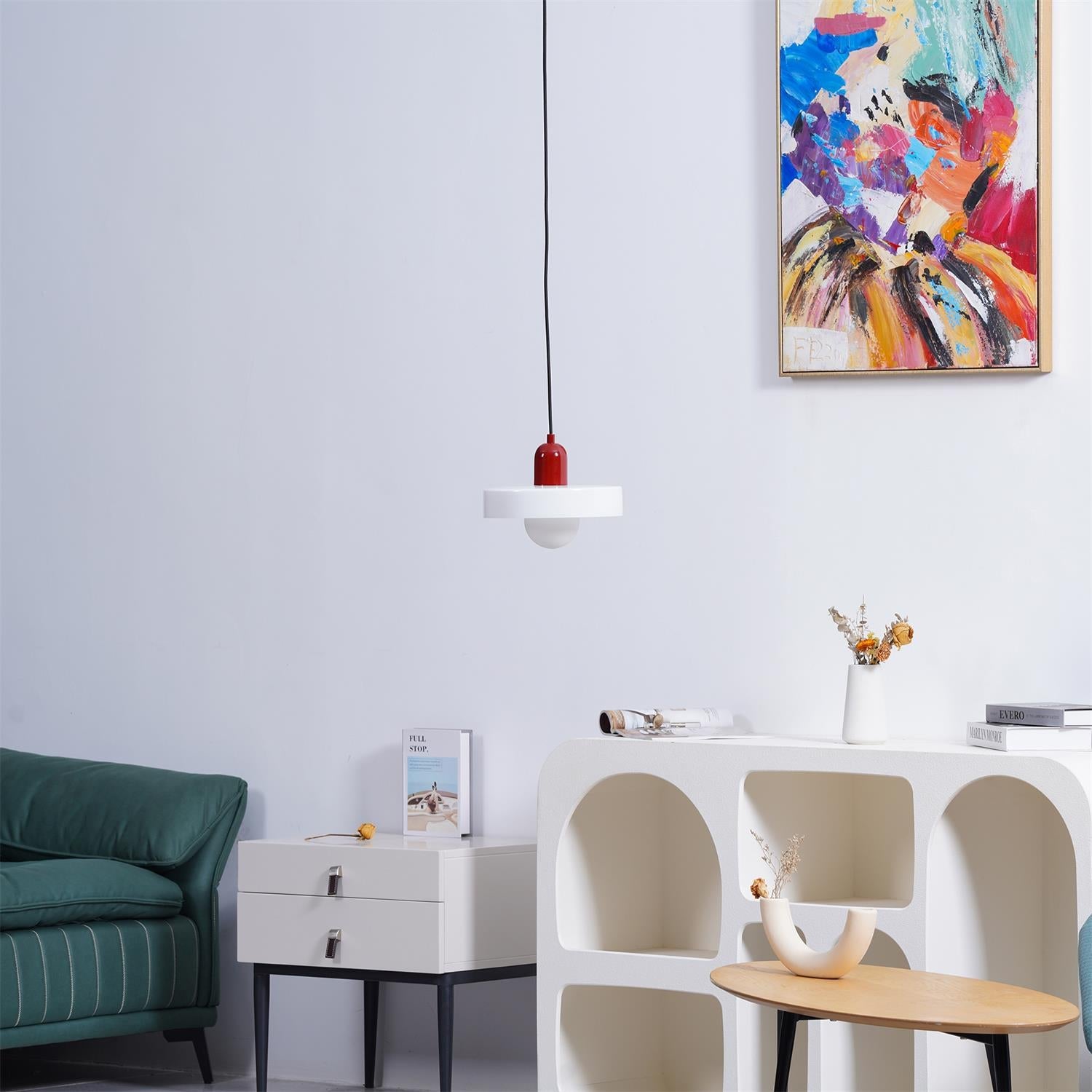 Colourful Disc Orb Plug-in Pendant Light – Lighting Fixture in 6 Colours