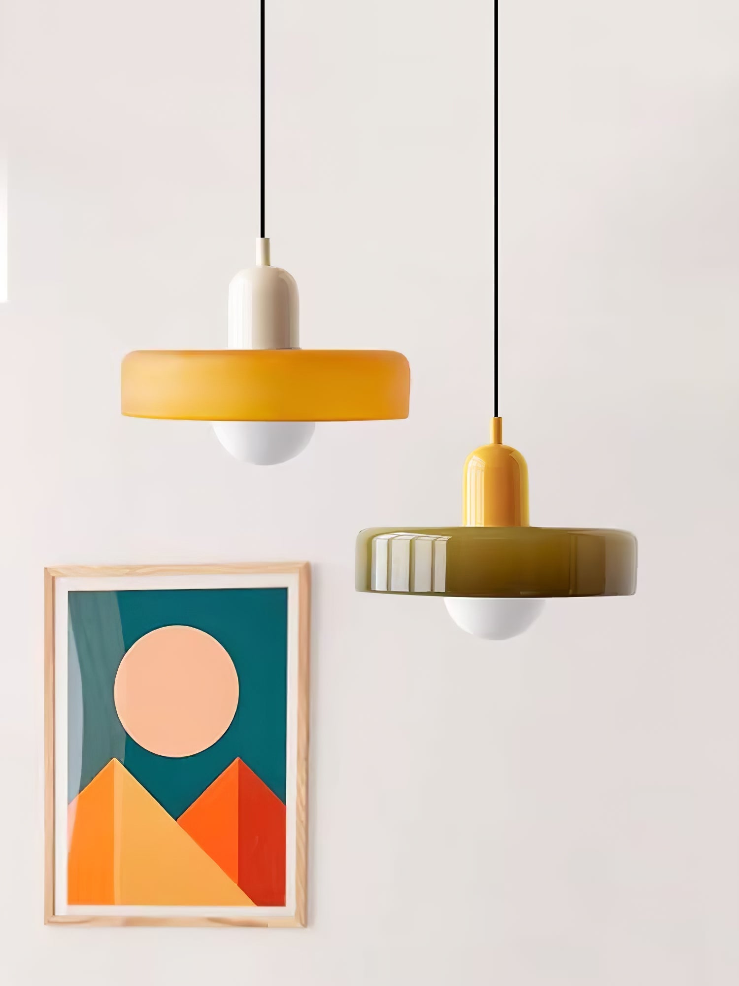 Colourful Disc Orb Plug-in Pendant Light – Lighting Fixture in 6 Colours