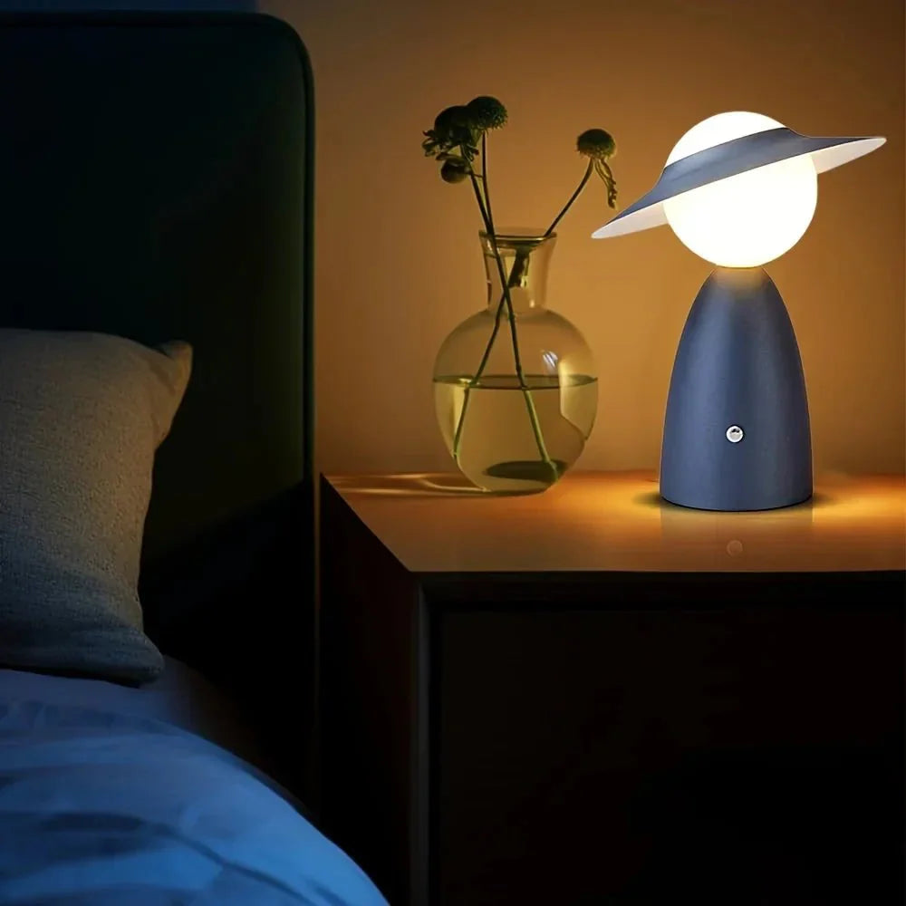 Wireless Charging Desk Lamp | Saturn-Shape Table Lamp