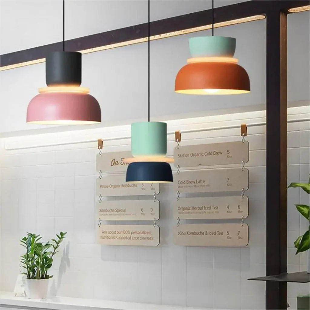 Bowl Shape Pendant Light | Block Colour
