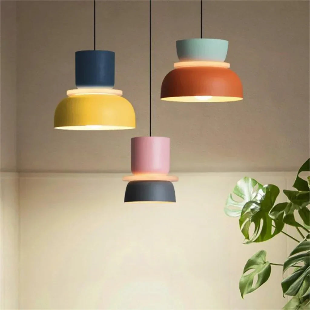 Bowl Shape Pendant Light | Block Colour