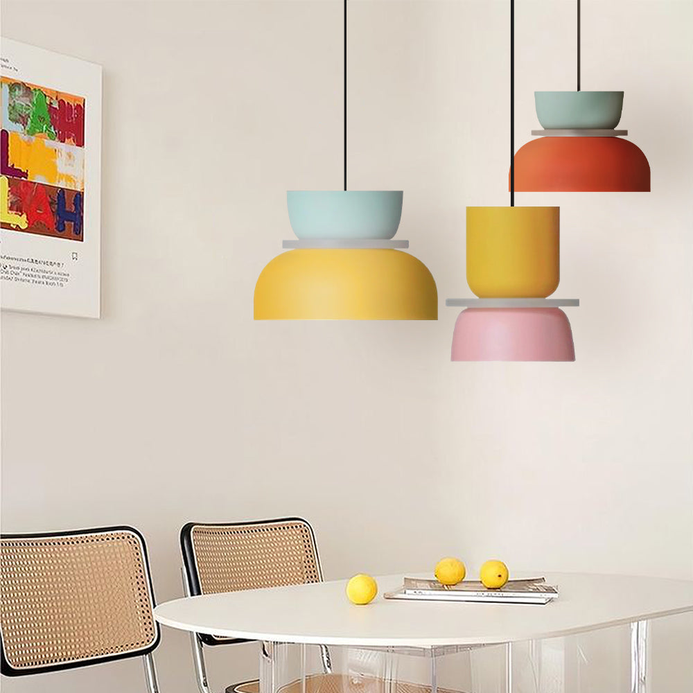 Bowl Shape Pendant Light | Block Colour