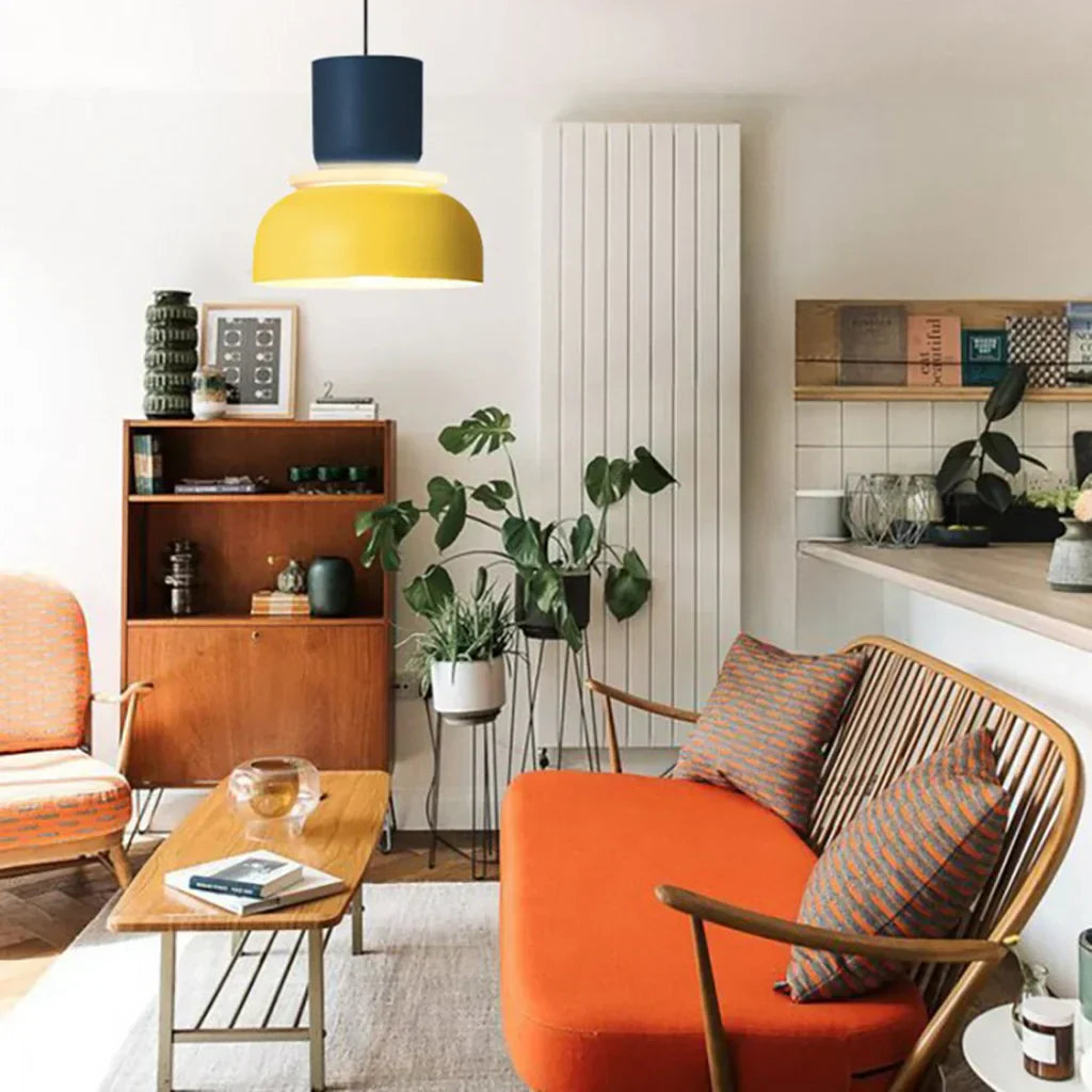 Bowl Shape Pendant Light | Block Colour