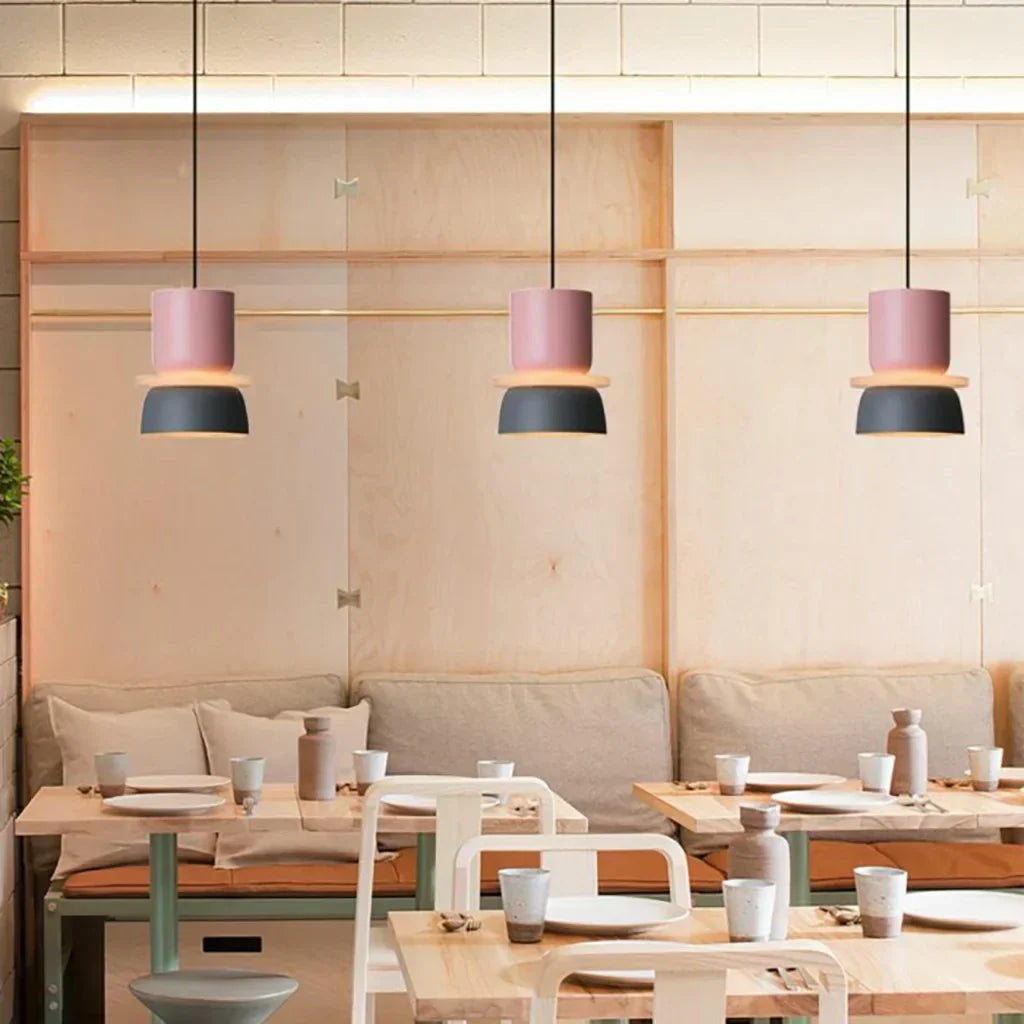 Bowl Shape Pendant Light | Block Colour