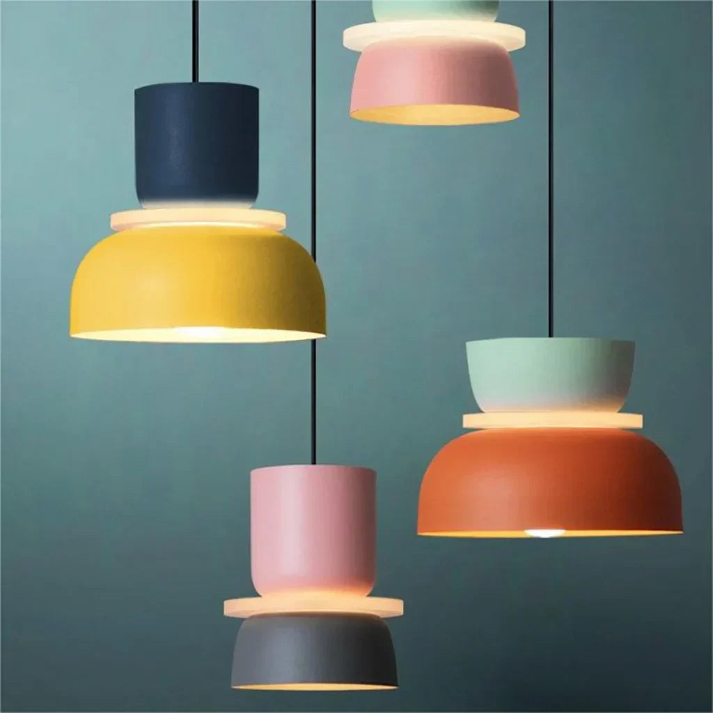 Bowl Shape Pendant Light | Block Colour