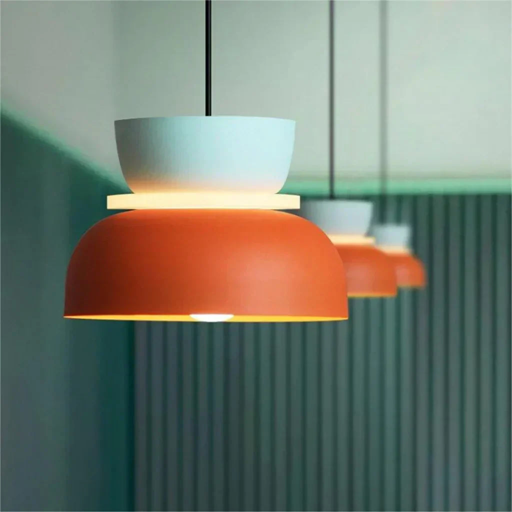 Bowl Shape Pendant Light | Block Colour
