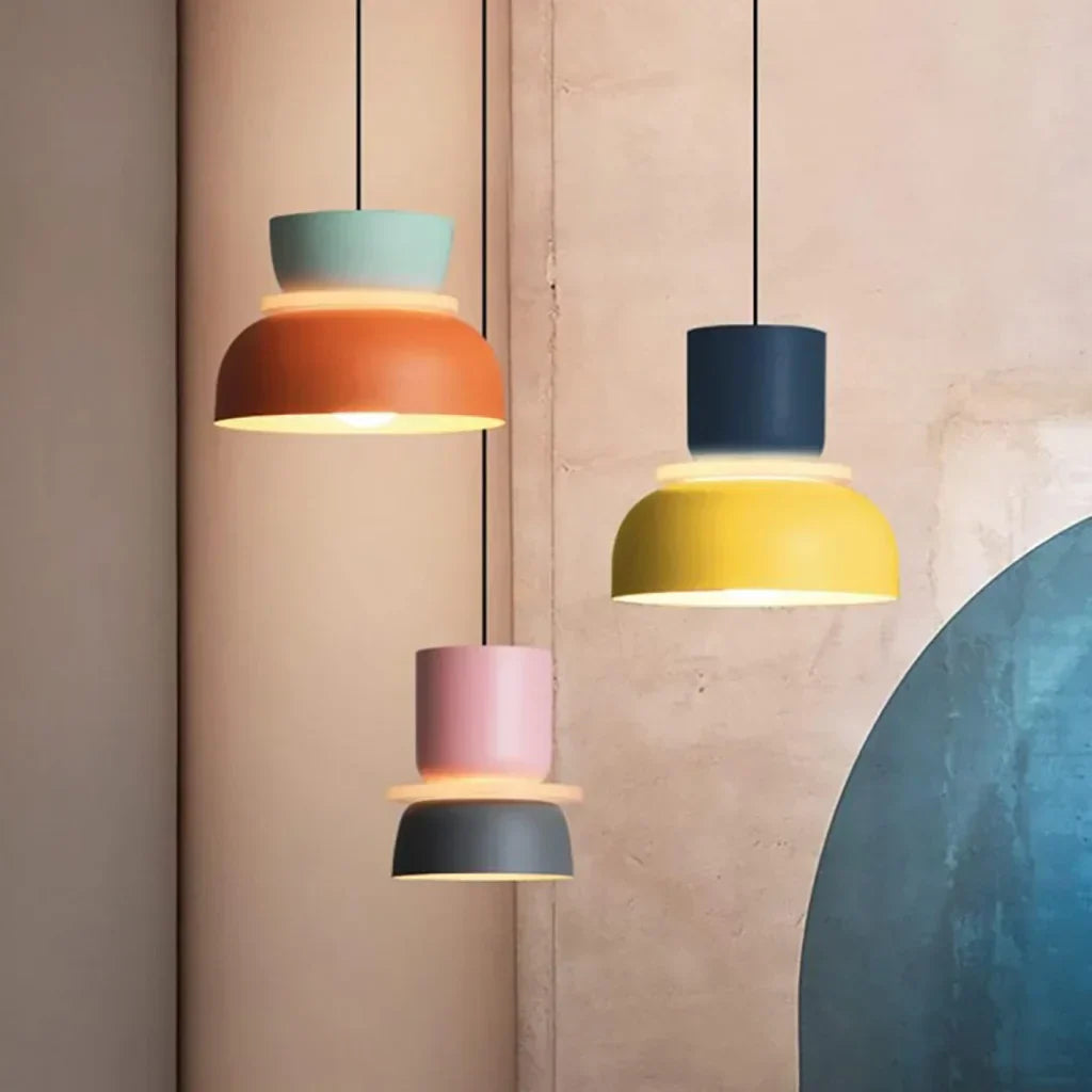 Bowl Shape Pendant Light | Block Colour