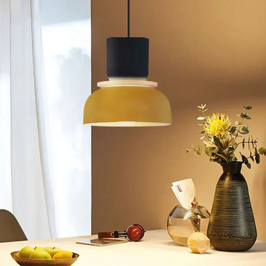 Bowl Shape Pendant Light | Block Colour