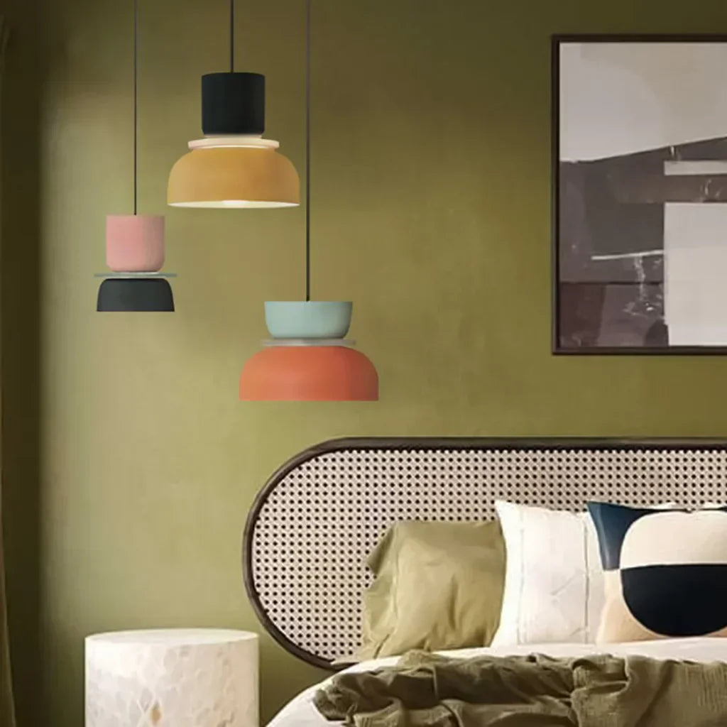 Bowl Shape Pendant Light | Block Colour