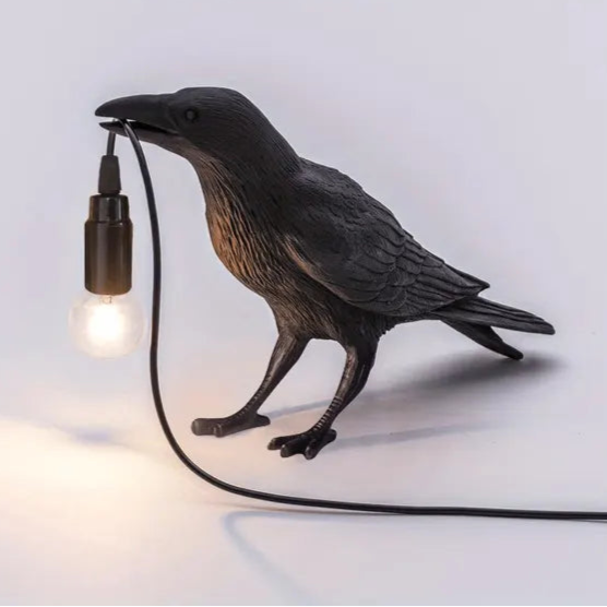 Gothic Style Raven Table Lamp