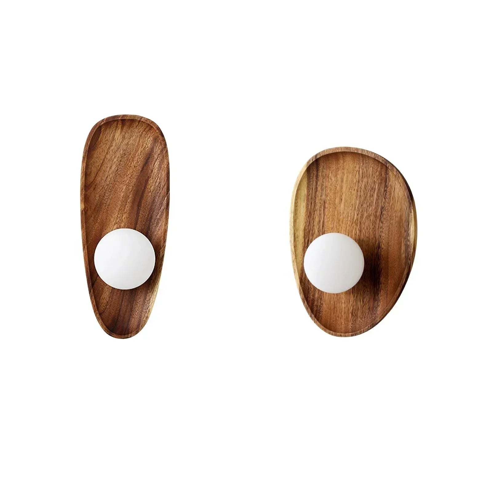 Wall Sconce in Solid Wood Base | Wall Mounted Lamp