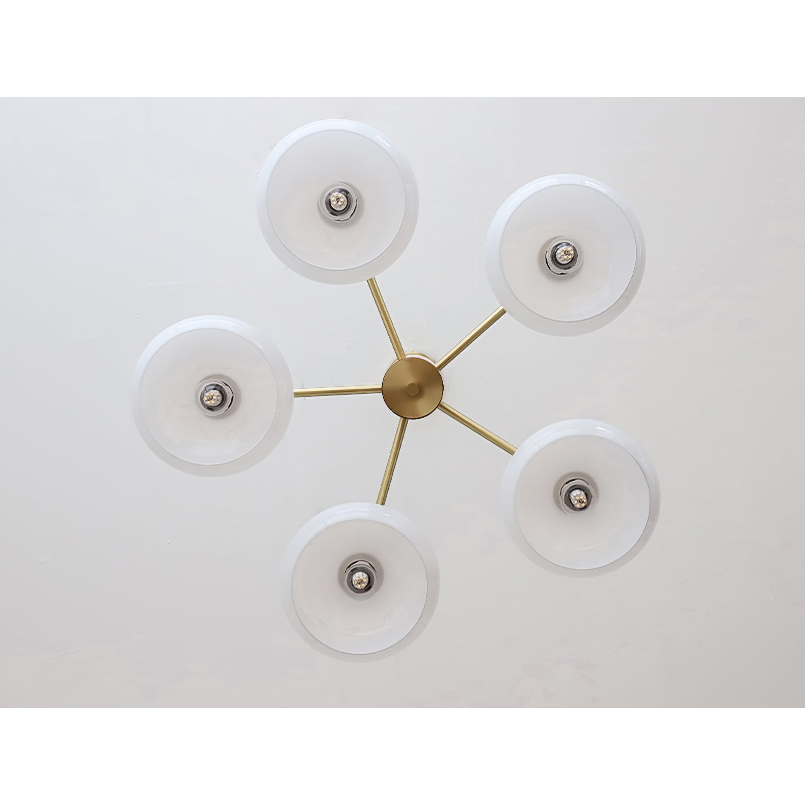Modern Elliptical Persimmon Chandelier – Ceiling Light Fixture