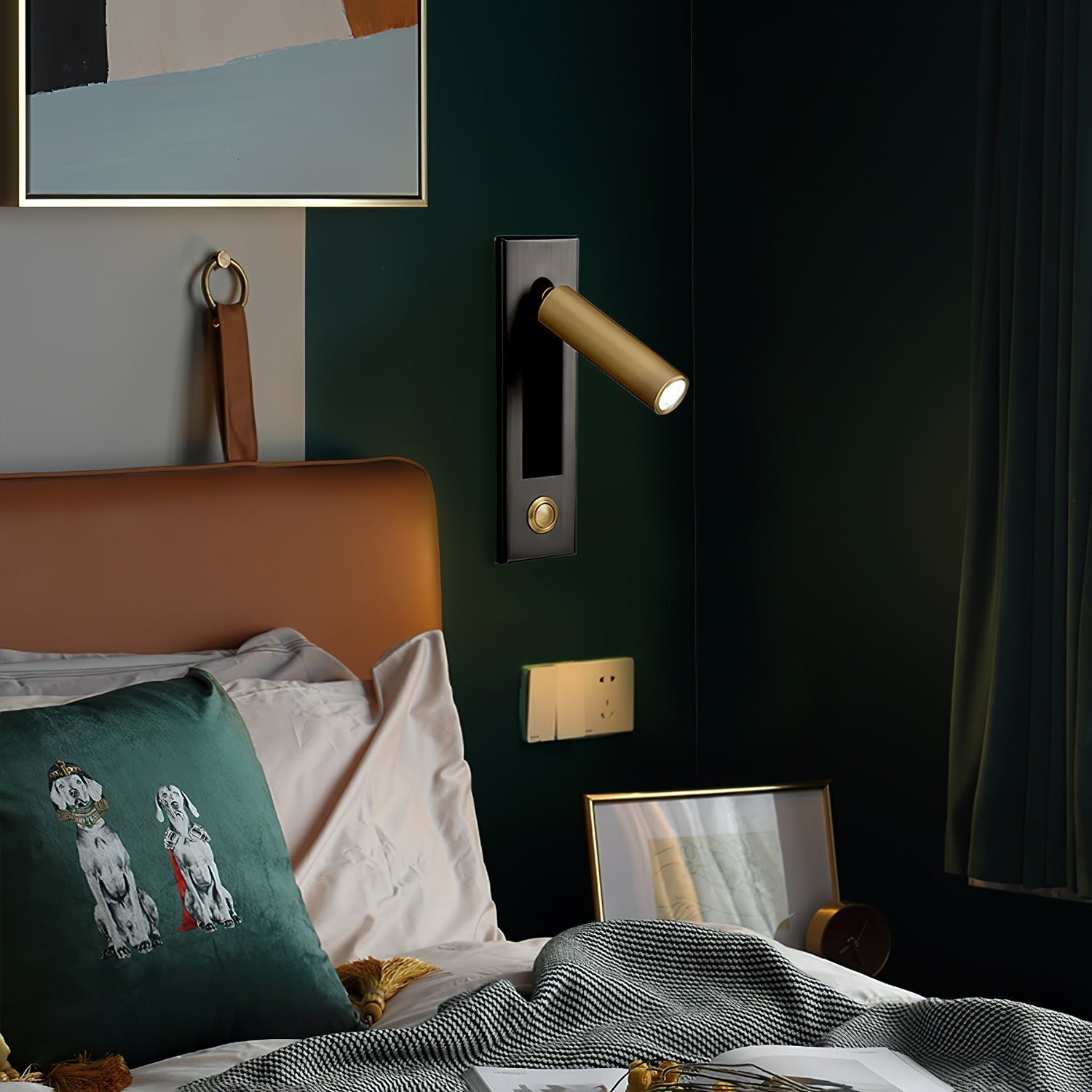 Modern Built-In Bedside Wall Sconce with LED Light