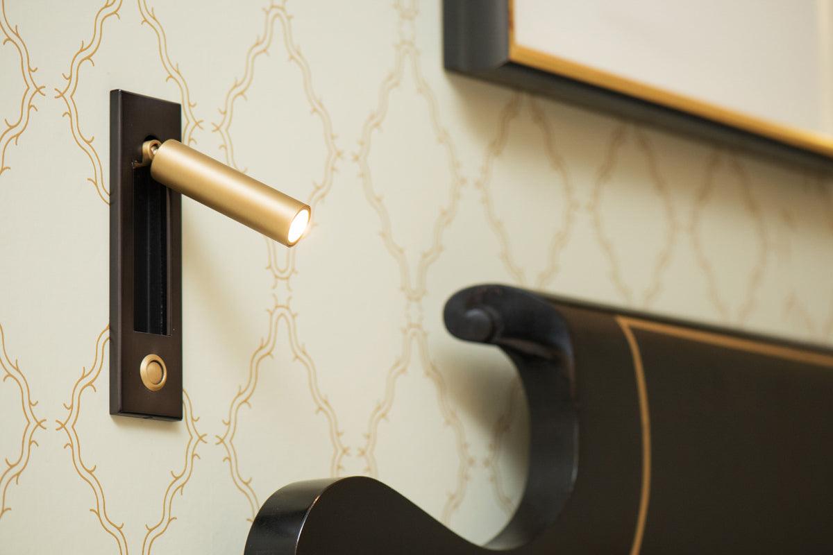 Modern Built-In Bedside Wall Sconce with LED Light