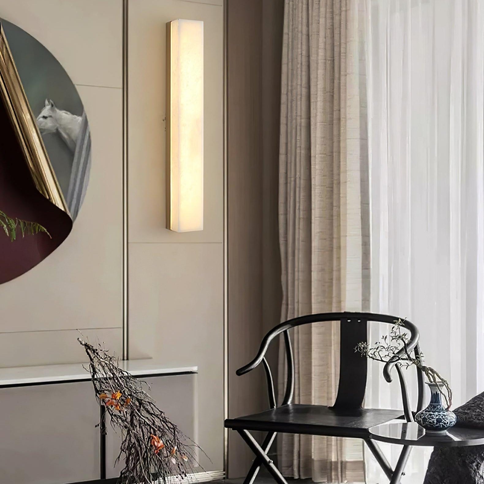 Modern Alabaster Wall Light – Slim Linear Design
