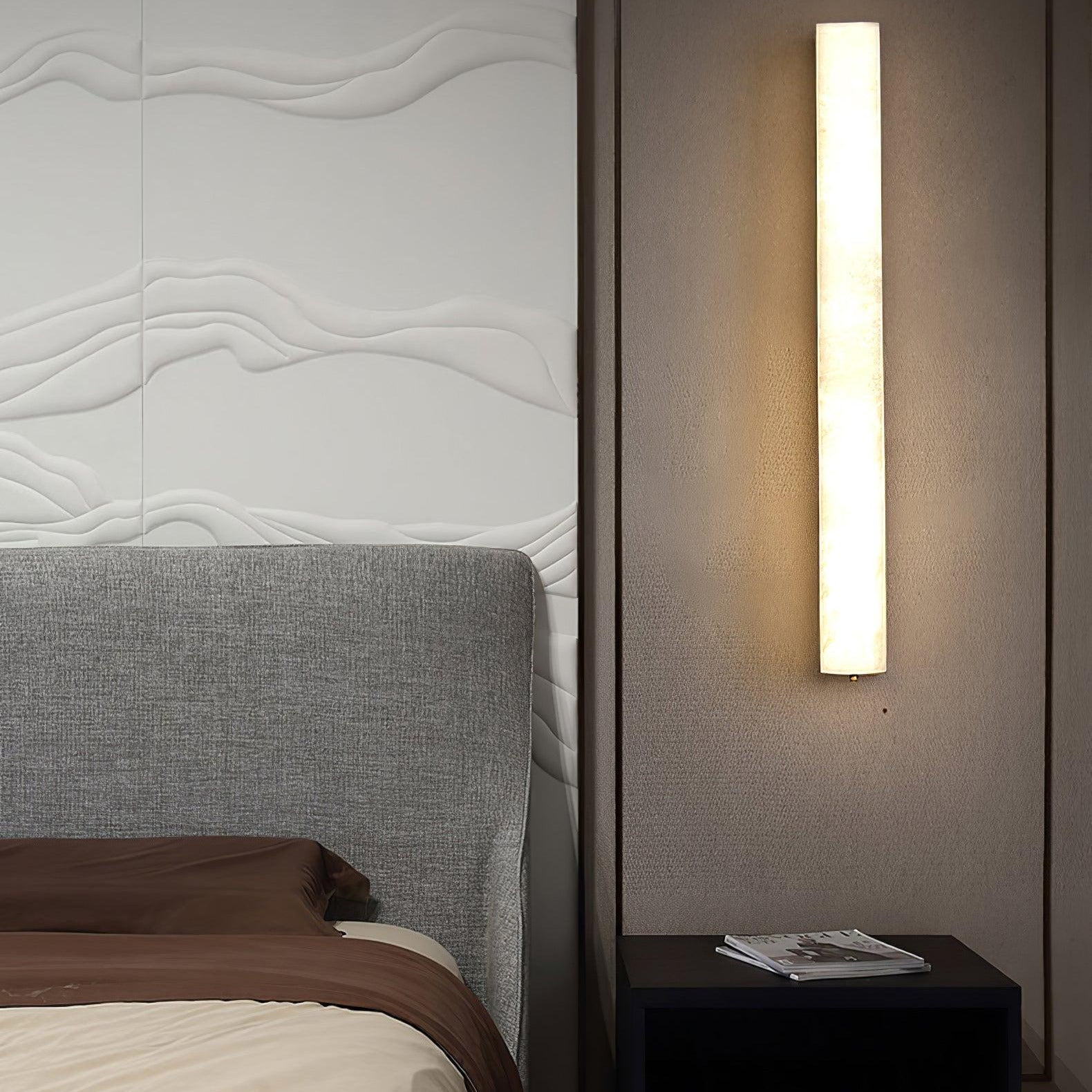 Modern Alabaster Wall Light – Slim Linear Design