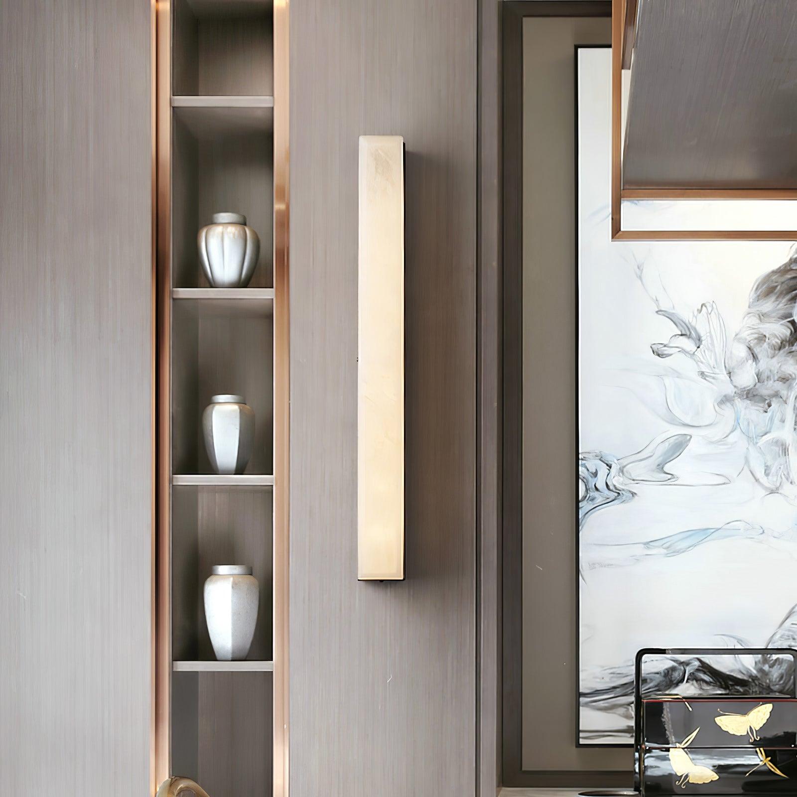Modern Alabaster Wall Light – Slim Linear Design