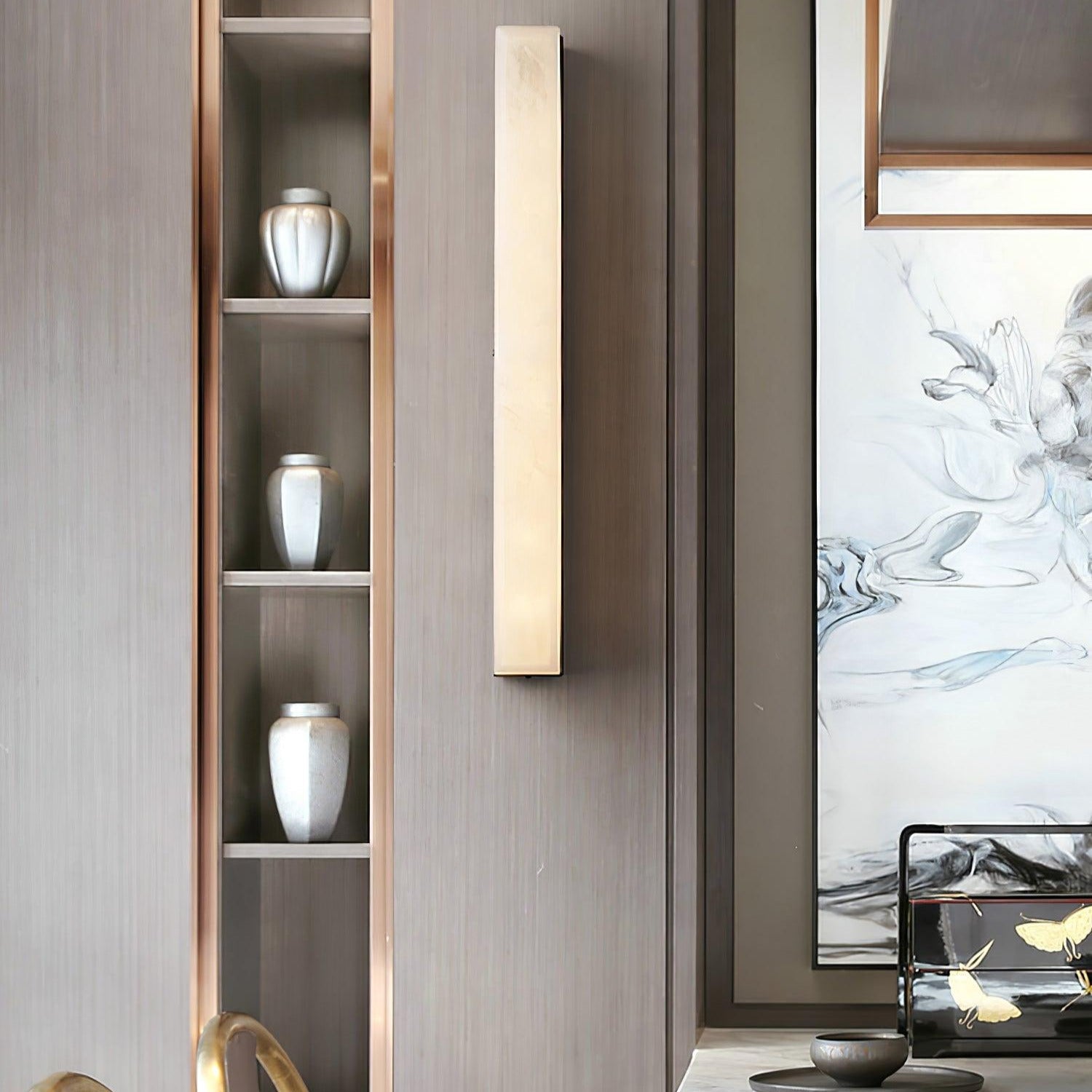Modern Alabaster Wall Light – Slim Linear Design