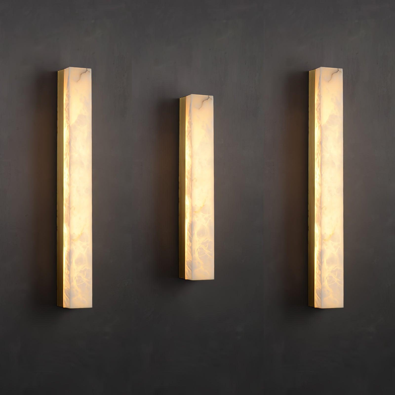 Minimalist Alabaster Wall Lamp – Slim Rectangular Design