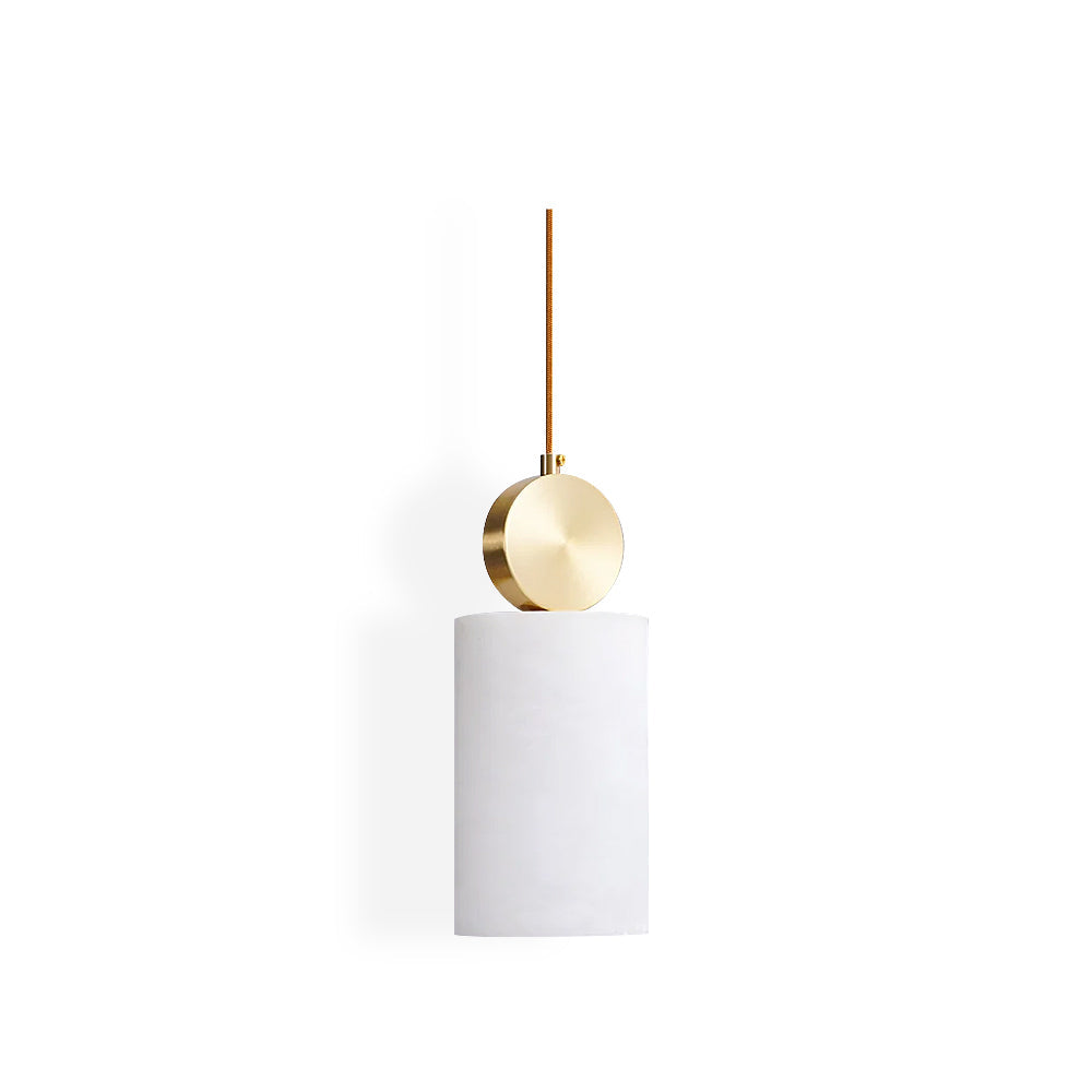 Alabaster Pendant Light – Modern Brass Ceiling Fixture