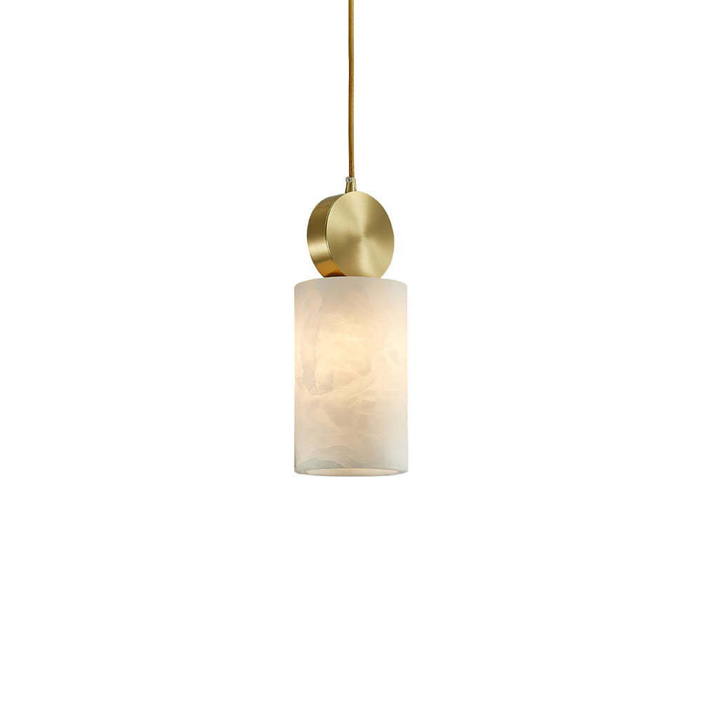 Alabaster Pendant Light – Modern Brass Ceiling Fixture