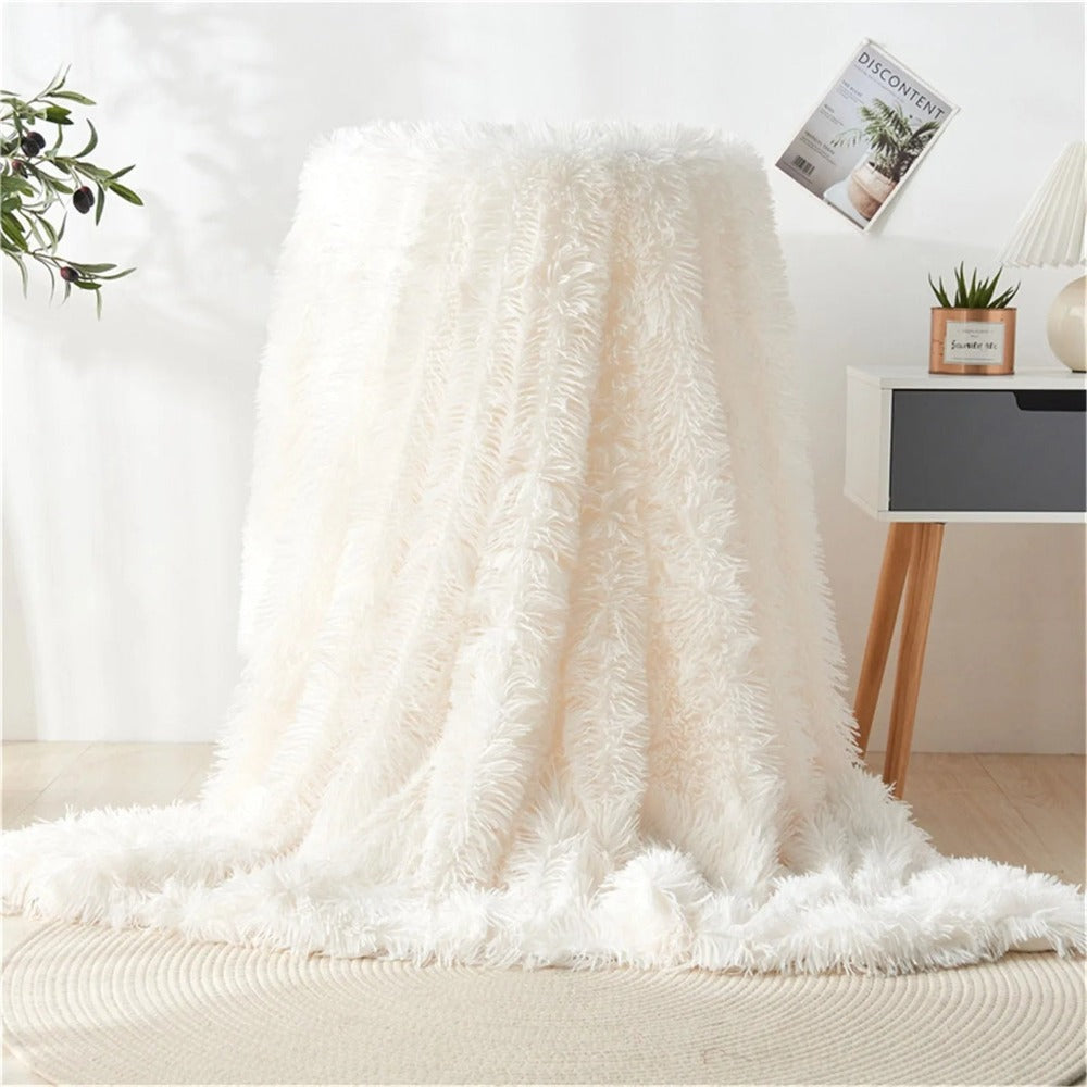 Warm Fuzzy Faux Fur Throw – Perfect for Couches & Beds - Atelier Dubois Paris