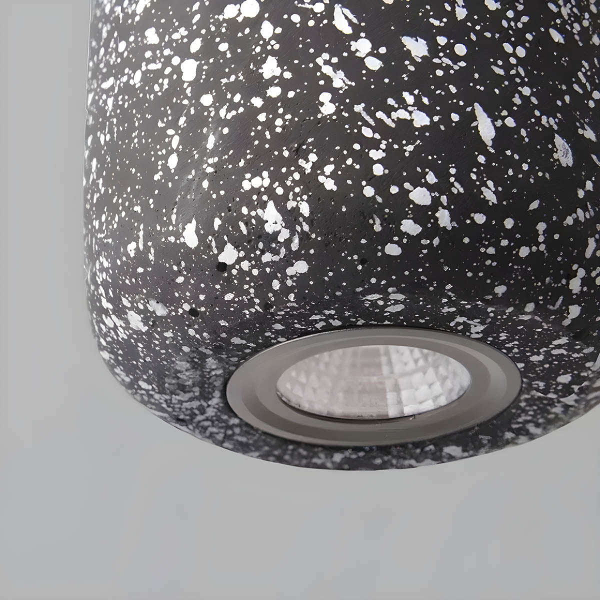 Cement-Finished Metal Pendant Light