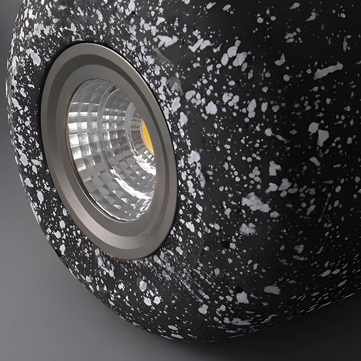 Cement-Finished Metal Pendant Light