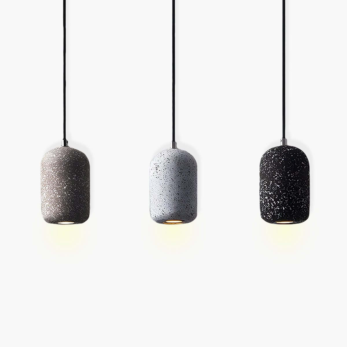 Cement-Finished Metal Pendant Light
