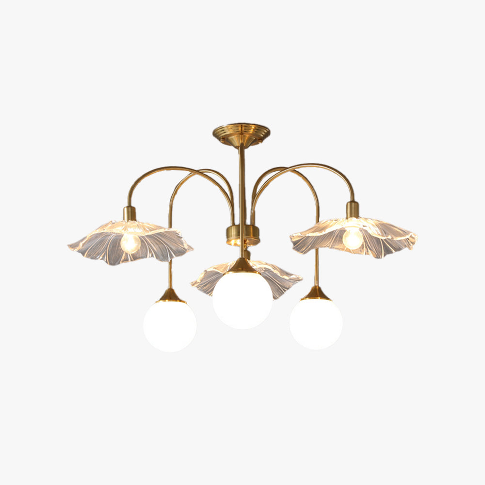 Modern Nordic LED Chandelier – Dining & Bedroom Gold Glass Lighting