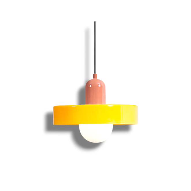 Colourful Disc Orb Plug-in Pendant Light – Lighting Fixture in 6 Colours