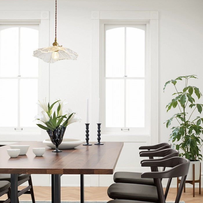 Glass Pendant Lamp | Floral Design | Ceiling Light