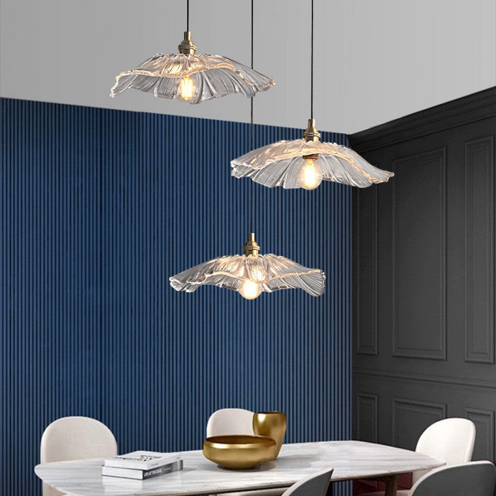 Glass Pendant Lamp | Floral Design | Ceiling Light