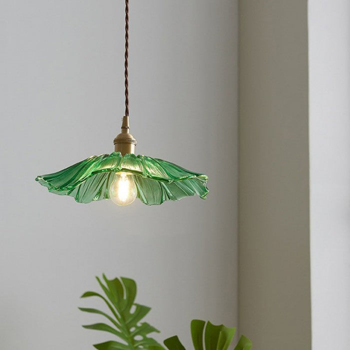 Glass Pendant Lamp | Floral Design | Ceiling Light