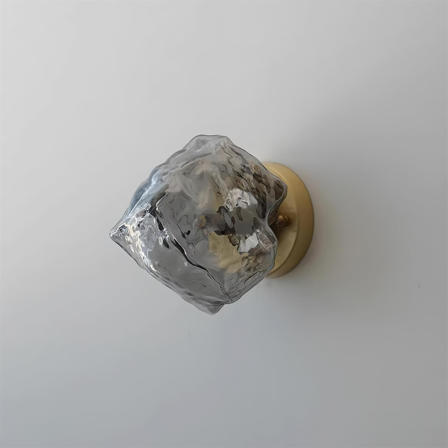 Textured Amber Glass Wall Lamp – Warm Ambient Lighting