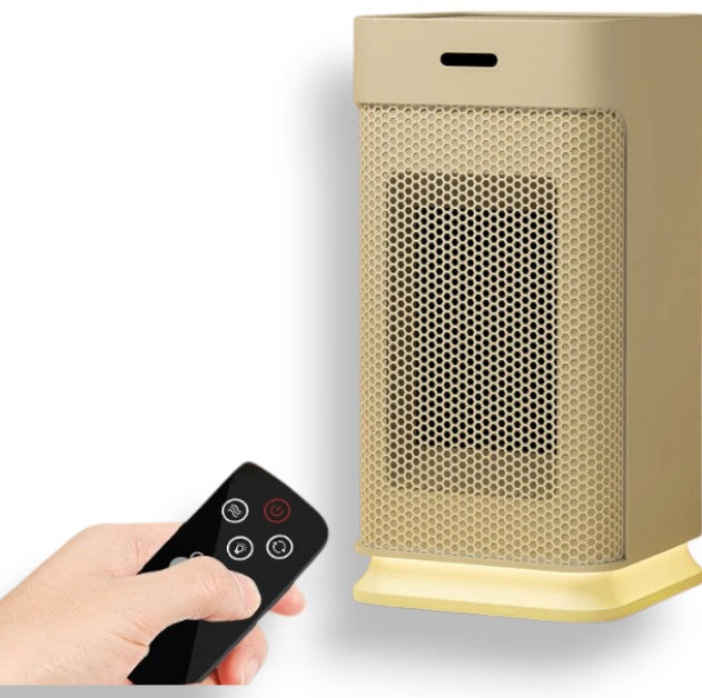 Silent Portable Ceramic Heater – PTC Electric Fan with Adjustable Heat and Night Light