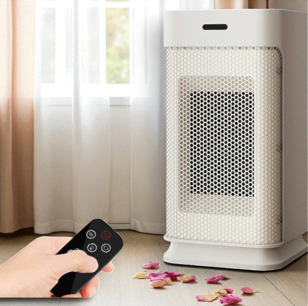 Silent Portable Ceramic Heater – PTC Electric Fan with Adjustable Heat and Night Light