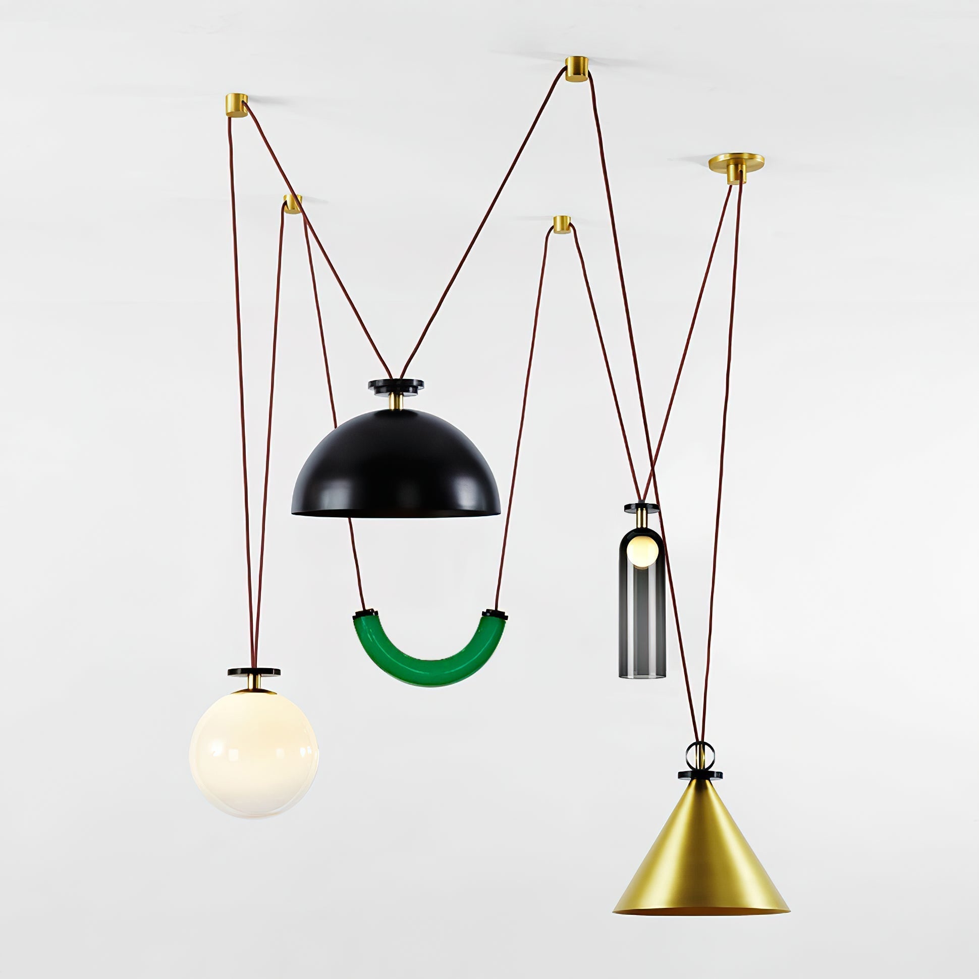 Multi-Shape Hanging Pendant Lamp – Adjustable Hanging Light