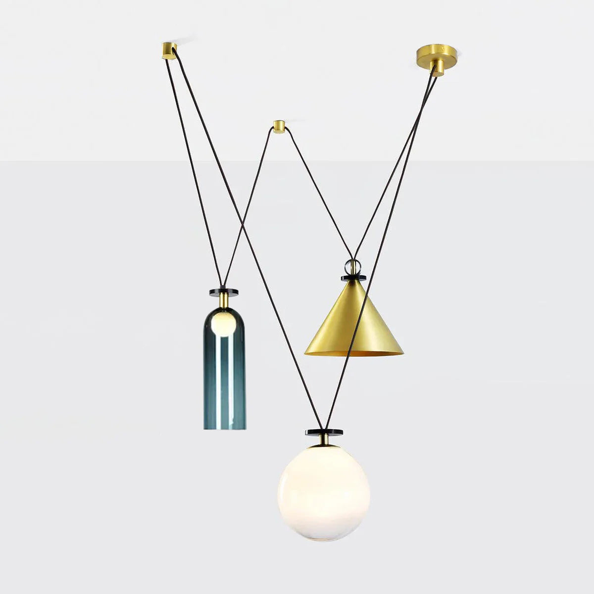 Multi-Shape Hanging Pendant Lamp – Adjustable Hanging Light