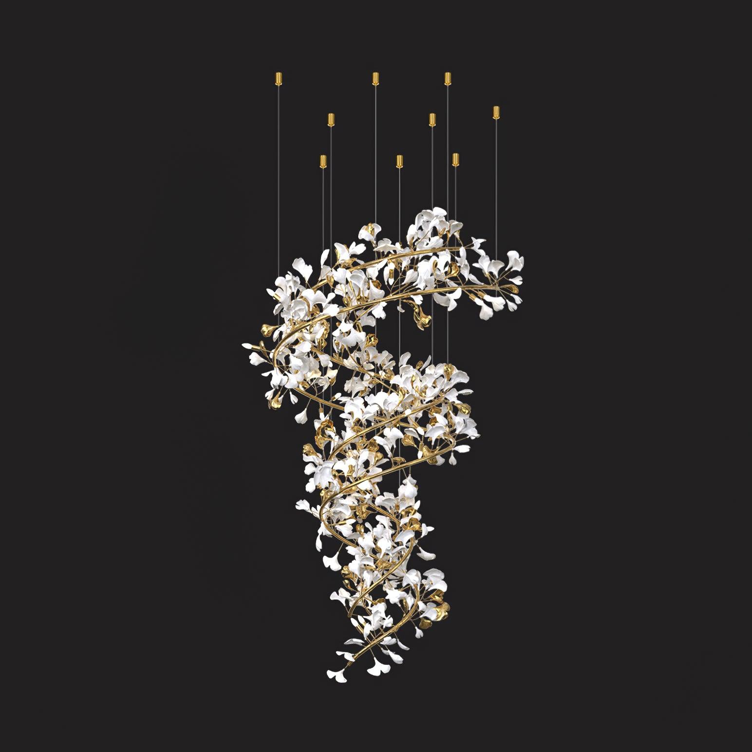 Classic Metal & Ceramic Chandelier - Timeless Design Ceiling Lighting