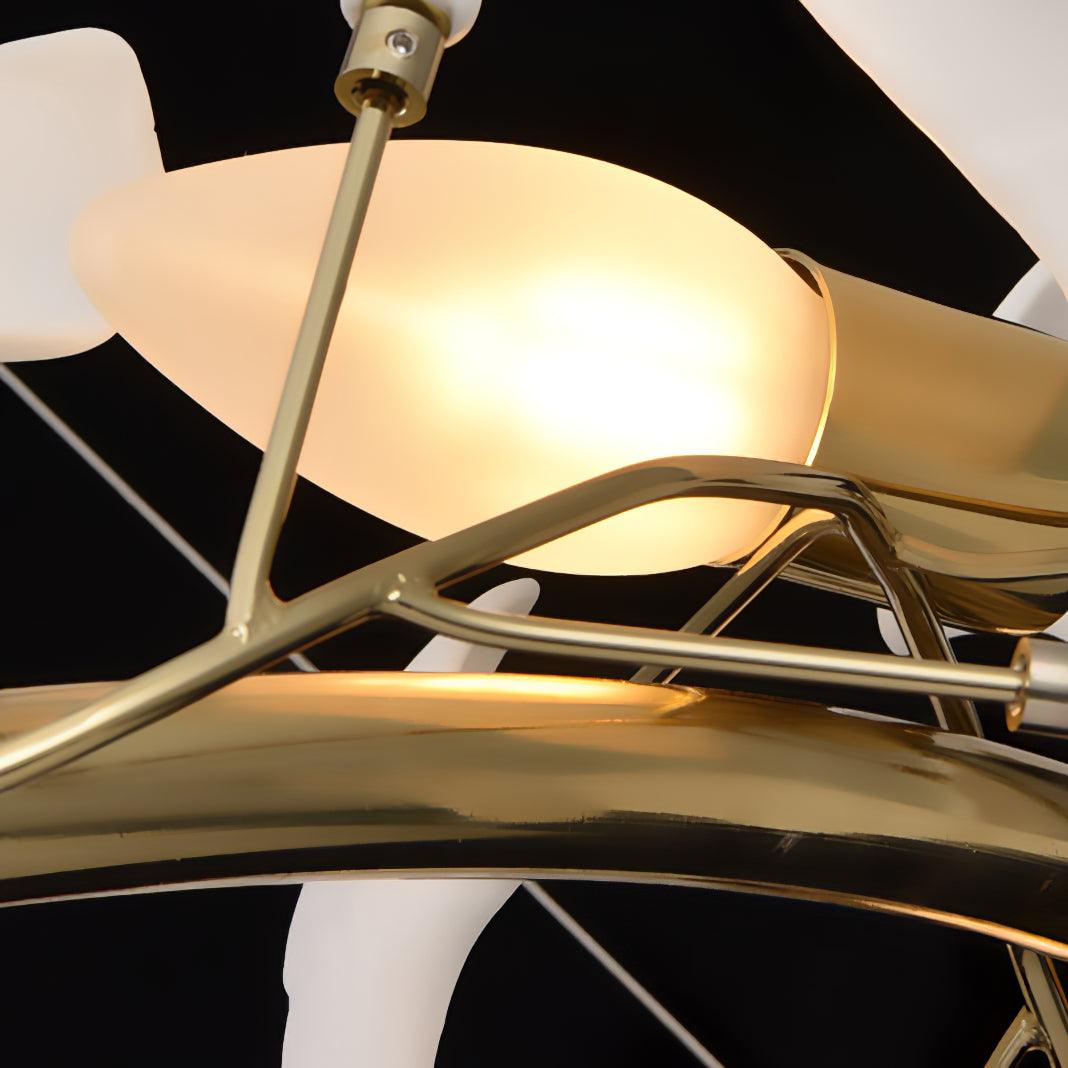 Classic Metal & Ceramic Chandelier - Timeless Design Ceiling Lighting