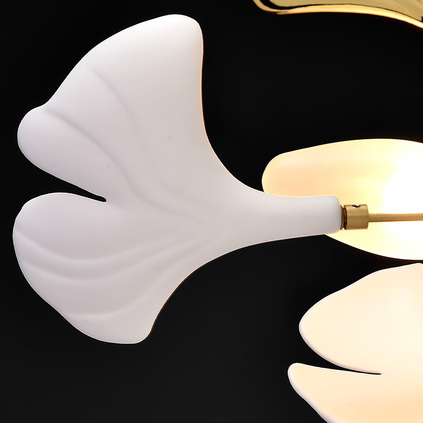 Contemporary Ceramic Gingko Petal Tree Chandelier - Modern Ceiling Lamp