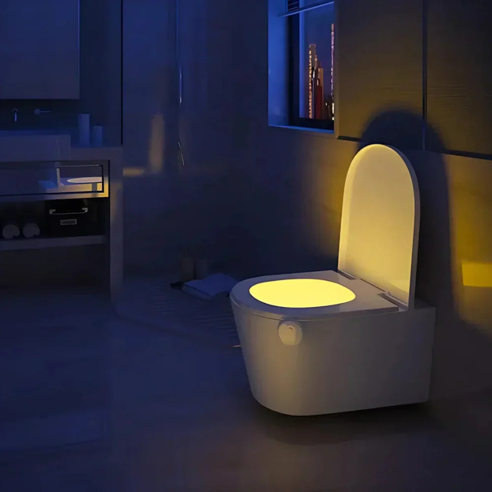 LED Motion Sensor Toilet Night Light | Hands-Free Bathroom Light