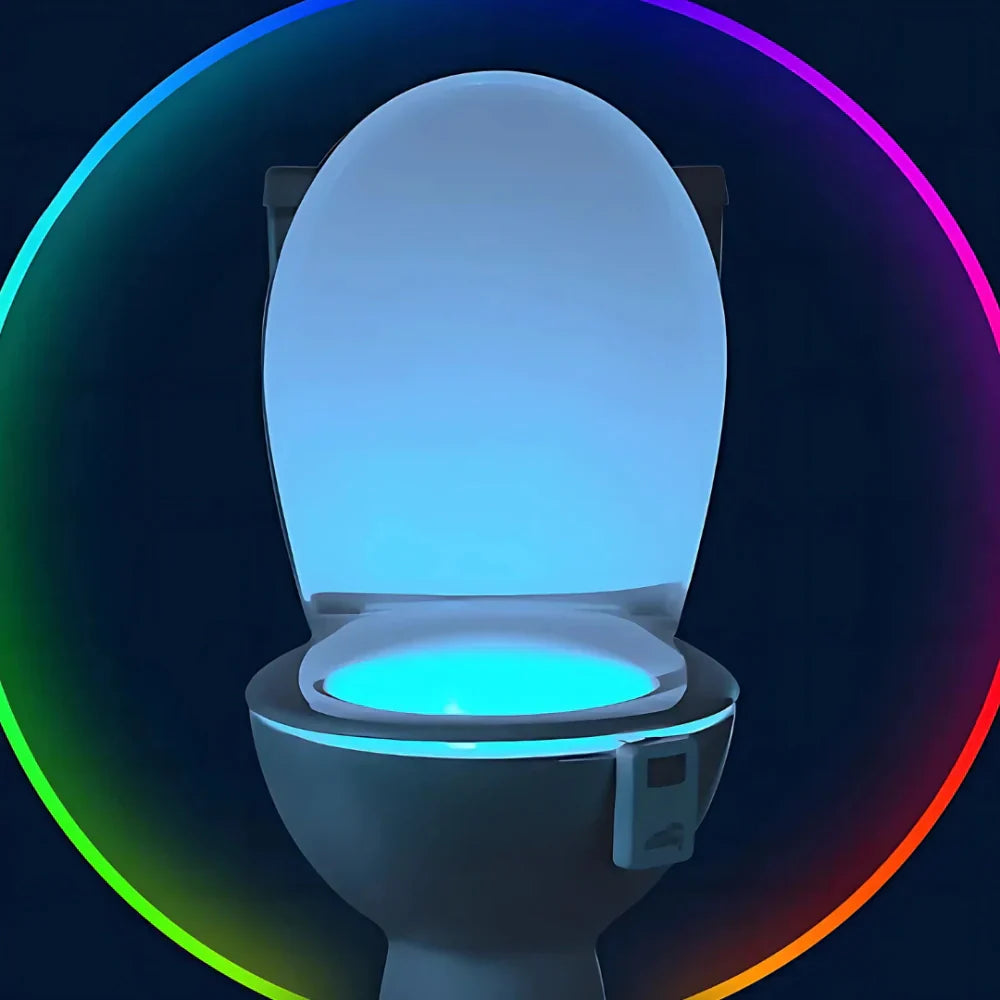 LED Motion Sensor Toilet Night Light | Hands-Free Bathroom Light