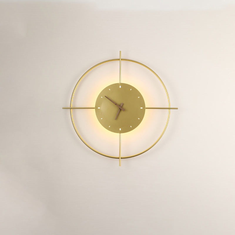 Modern Wall Lamp with Integrated Clock – Functional & Artistic LED Home Decoration