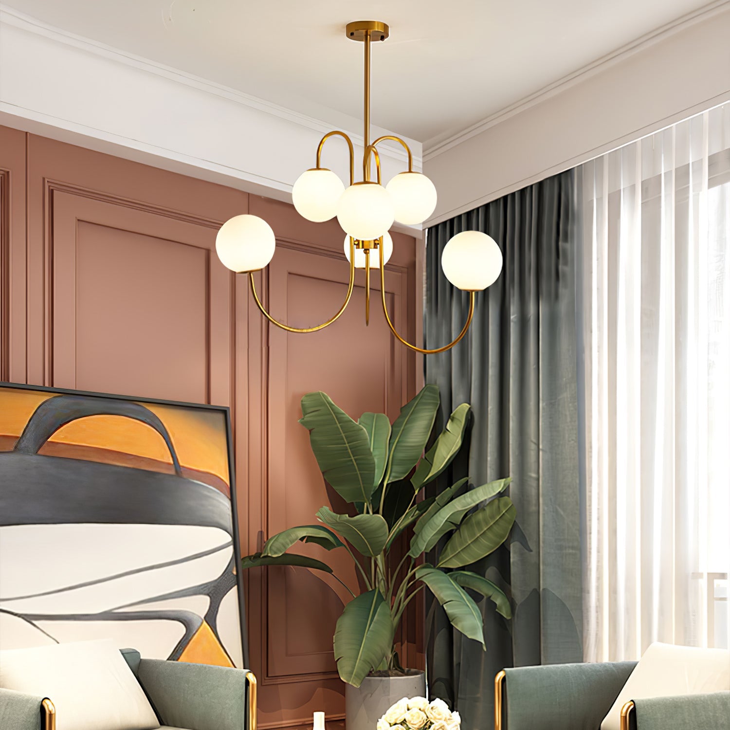 Modern Gooseneck Arm Chandelier – Stylish Pendant Ceiling Lamp