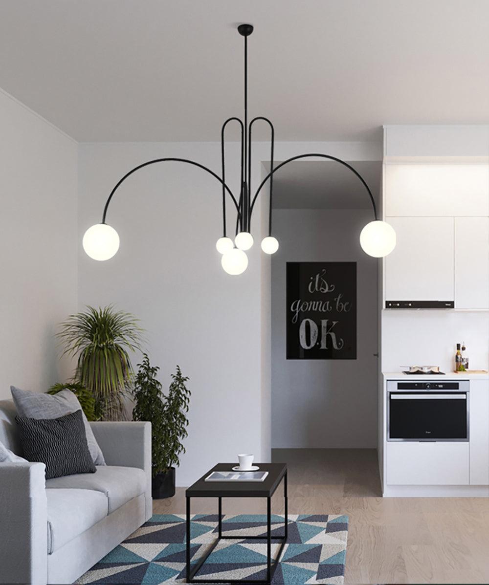 Modern Round Chandelier – G9 LED Suspended Ceiling Light Fixture
