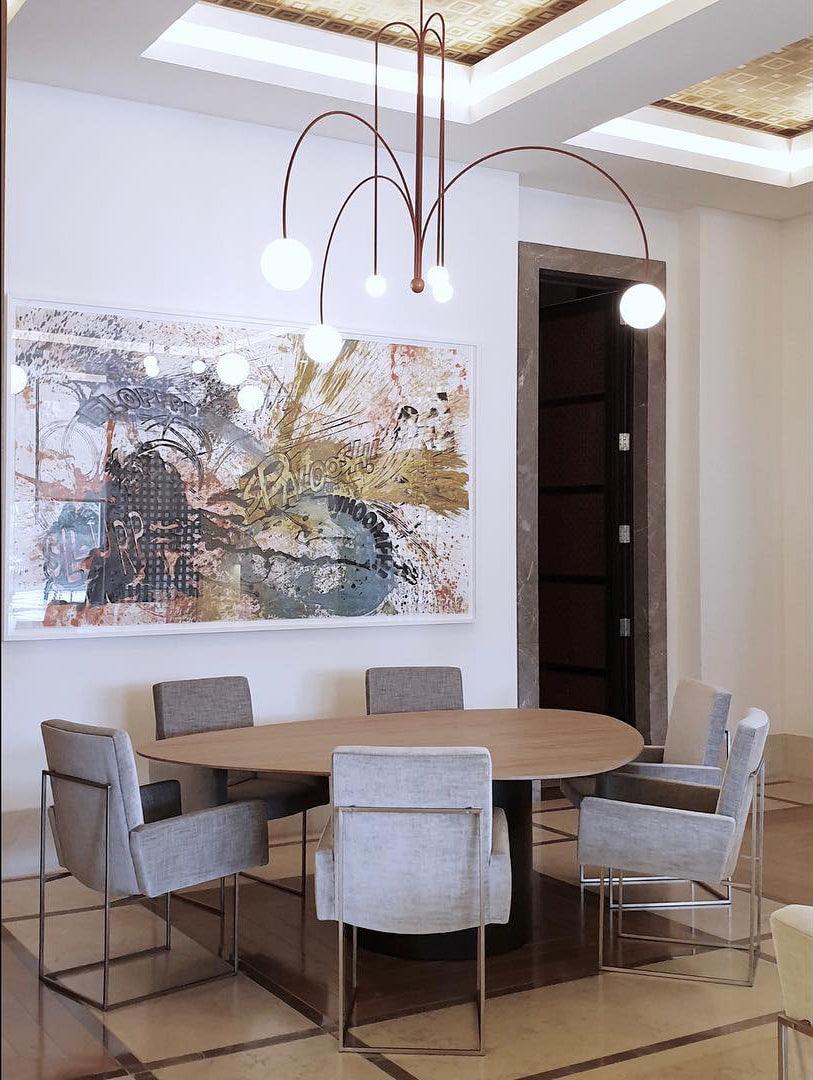 Modern Round Chandelier – G9 LED Suspended Ceiling Light Fixture