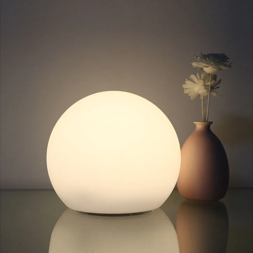 Modern Dynamic LED Table Lamp – Spherical Ball Portable Rechargeable Ambient Lighting