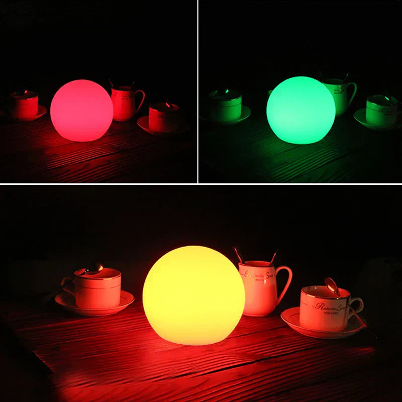 Modern Dynamic LED Table Lamp – Spherical Ball Portable Rechargeable Ambient Lighting